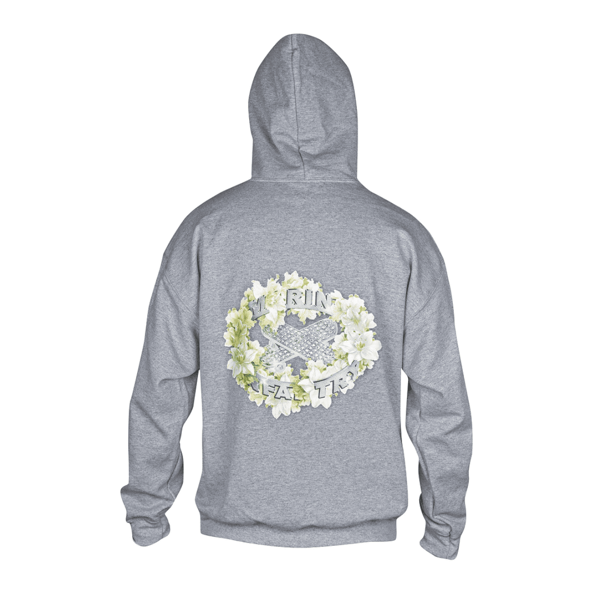 Marino Infantry Floral M Logo Hoodie Grey Marino Infantry