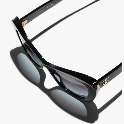 Chanel Pearl Frames Sunglasses Black Chanel