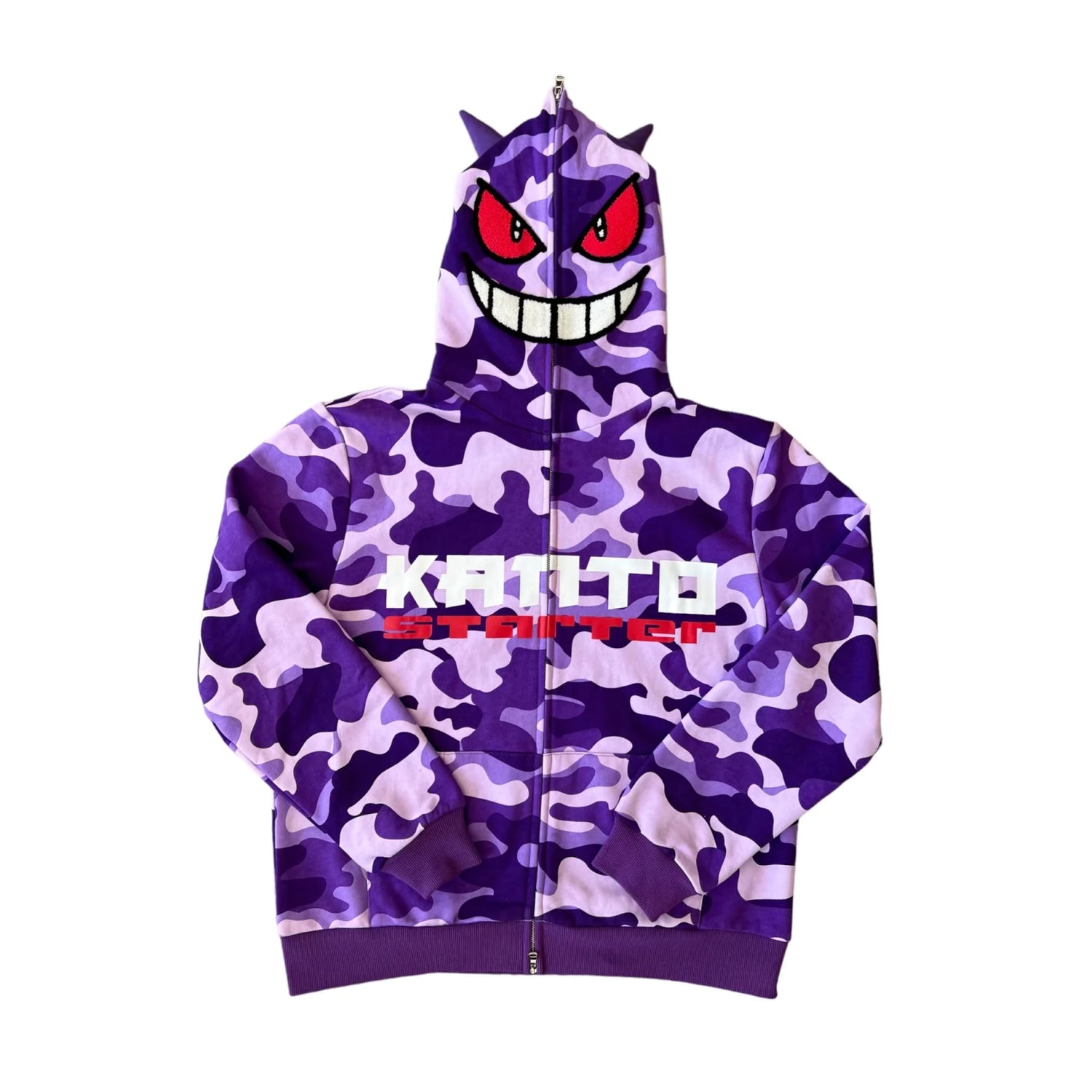 Kanto Starter Gengar Hoodie Camo Purple Kanto Starter