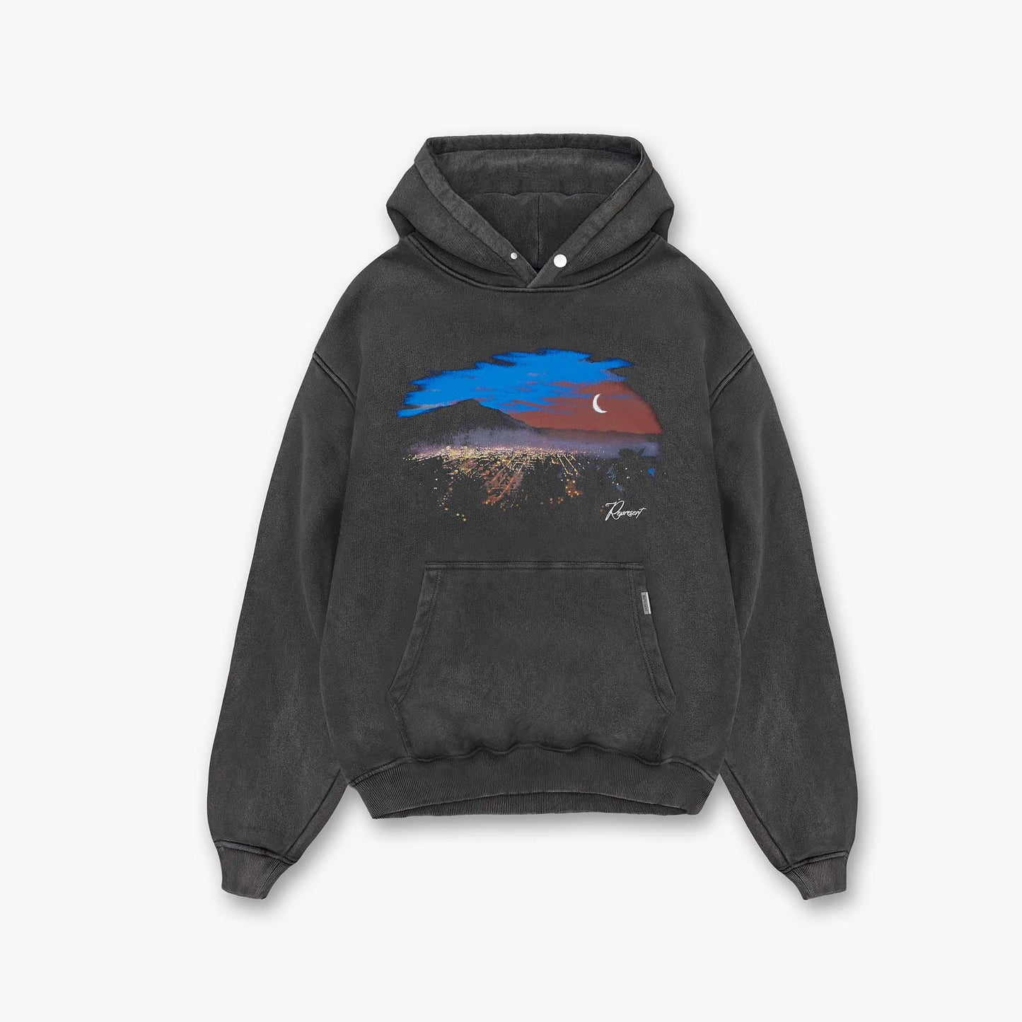 Represent The Hills Hoodie Washed Grey