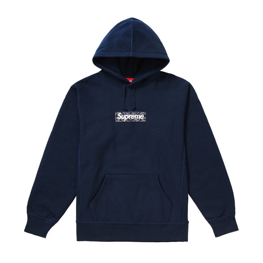 Supreme Bandana Box Logo Hooded Sweatshirt Navy Supreme