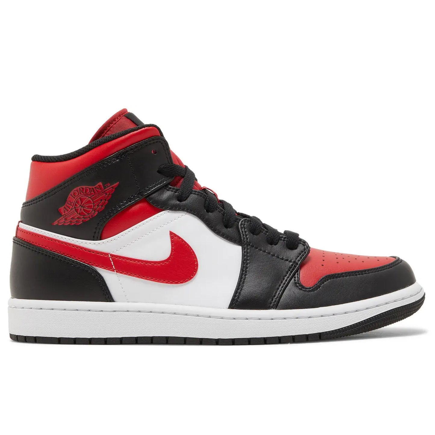 Air Jordan 1 Mid White Black Red