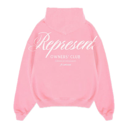 Represent Owners Club Script Hoodie Pink