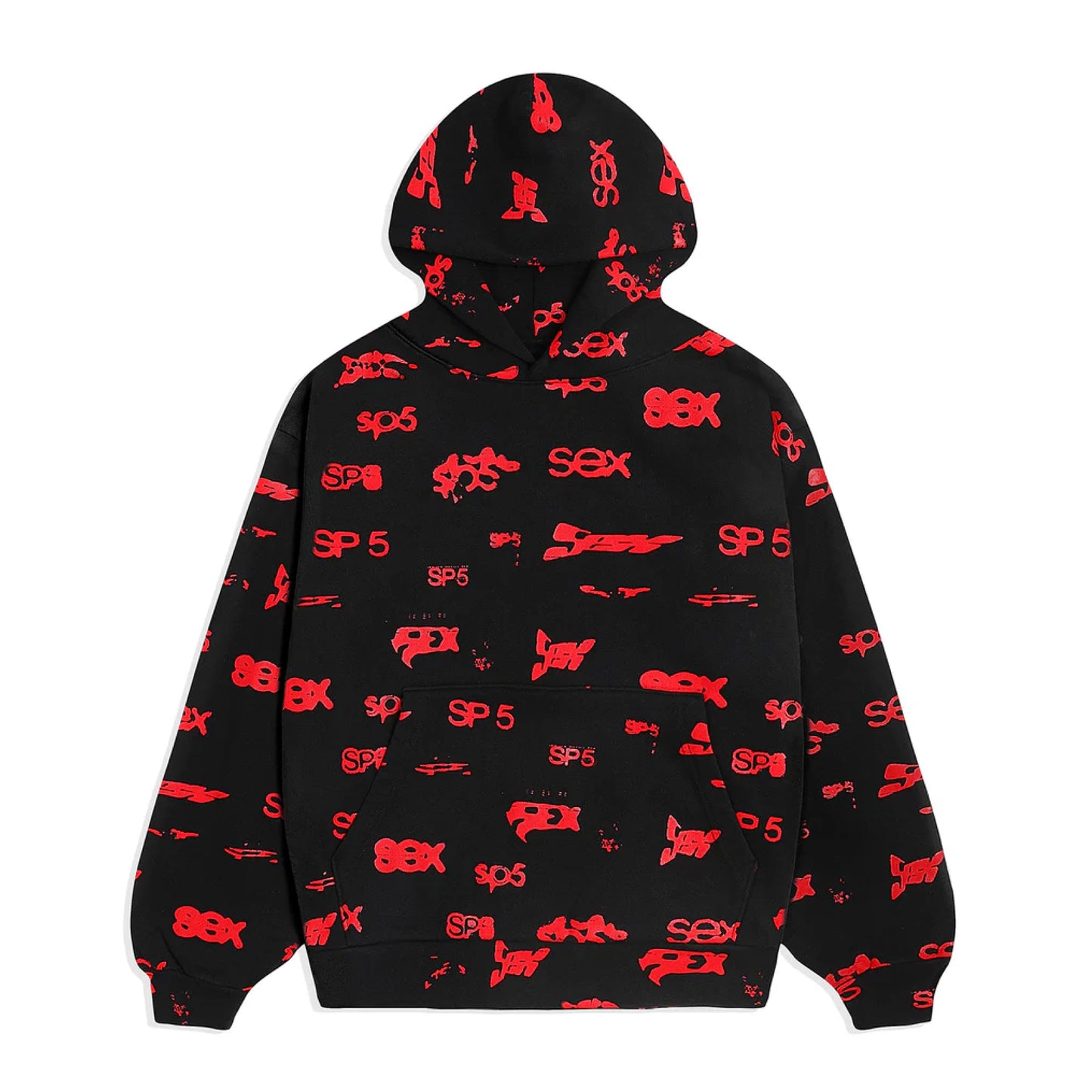 Sp5der Sex Aop Hoodie Black