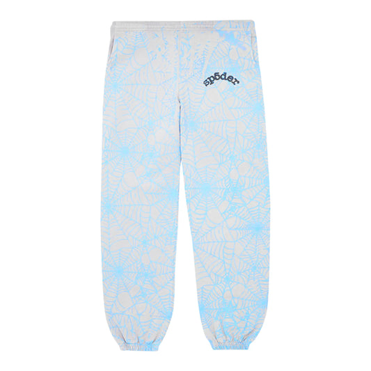 Sp5der Aop Web Sweatpants Heather Grey