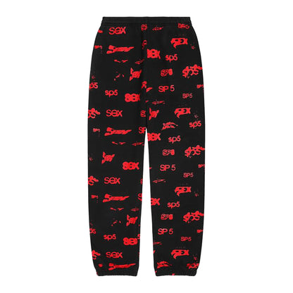 Sp5der Sex Aop Sweatpant Black