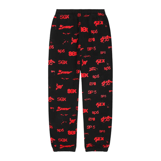 Sp5der Sex Aop Sweatpant Black