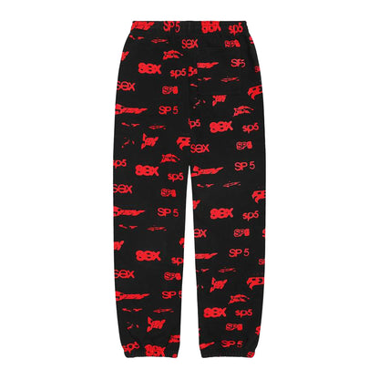 Sp5der Sex Aop Sweatpant Black