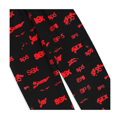 Sp5der Sex Aop Sweatpant Black
