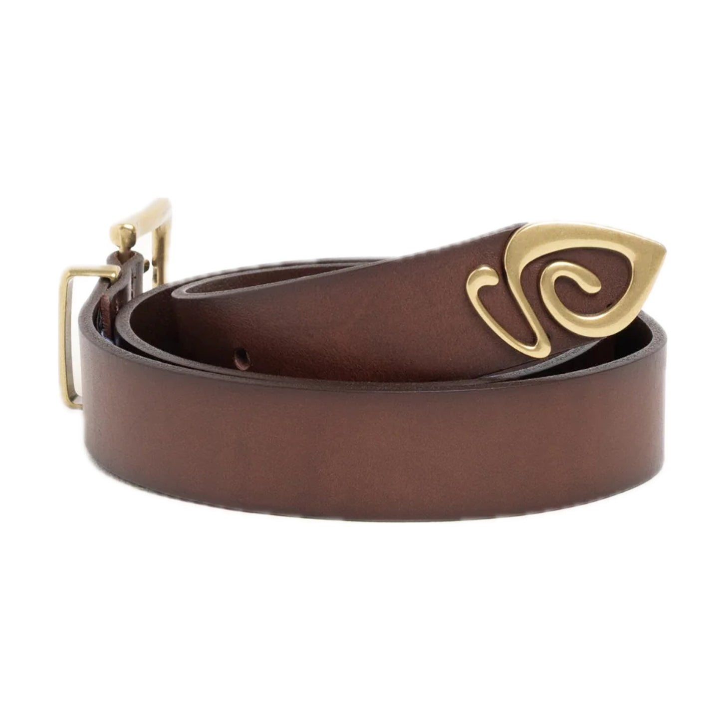 Stussy Metal S Tip Belt Brown