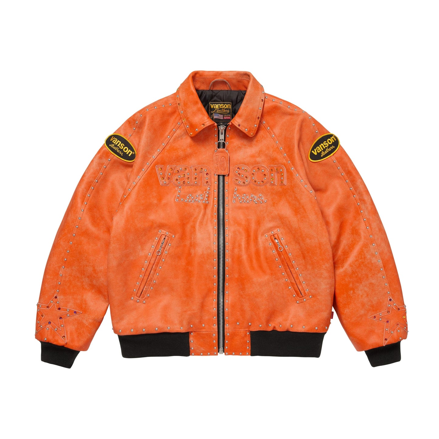 Supreme Vanson Leathers b.b. Simon Jacket (FW25) Orange
