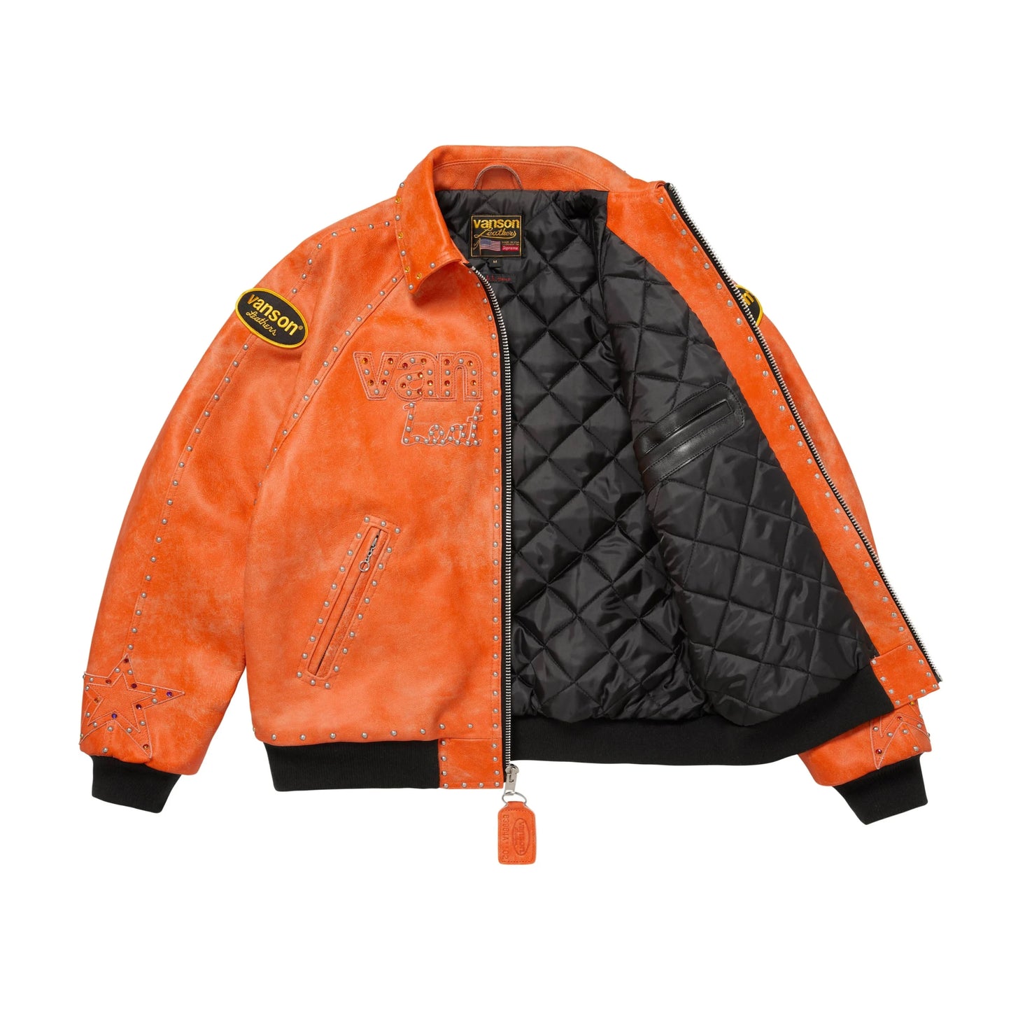 Supreme Vanson Leathers b.b. Simon Jacket (FW25) Orange