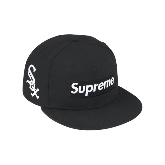 Supreme MLB Teams Sox Box Logo New Era Black Fitted