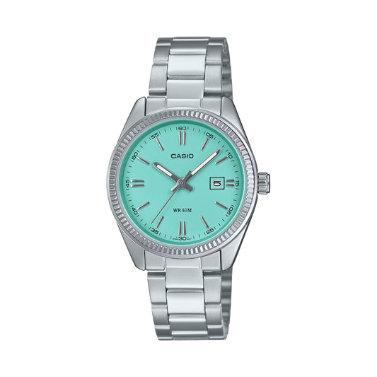 Casio Analog Watch Tiffany Blue / Silver