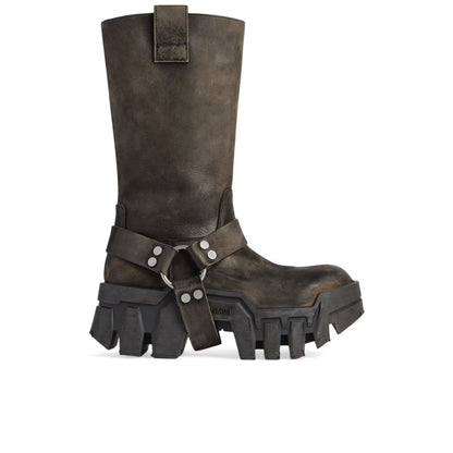 Balenciaga Bulldozer Harness Boots Brown