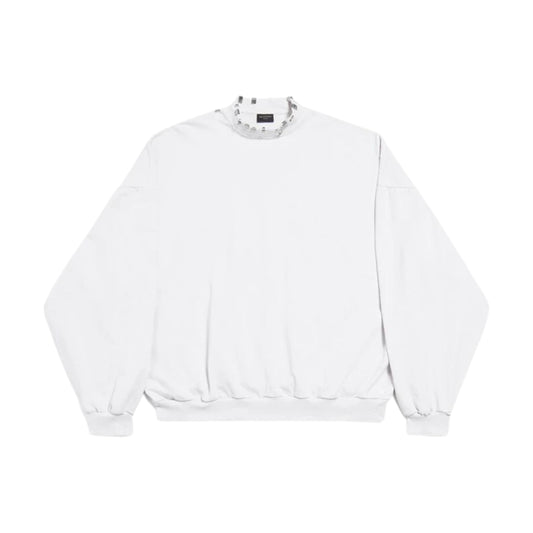 Balenciaga Pierced Crewneck White