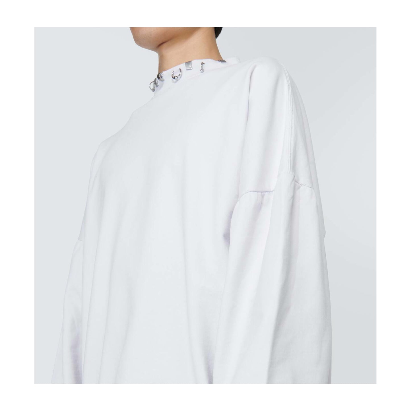 Balenciaga Pierced Crewneck White