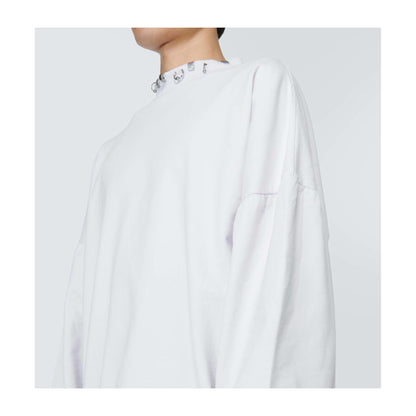 Balenciaga Pierced Crewneck White