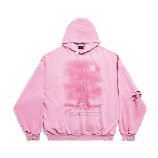 Balenciaga Paris Moon Hoodie Pink