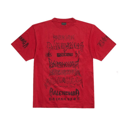 Balenciaga Metal Oversized Tee Red