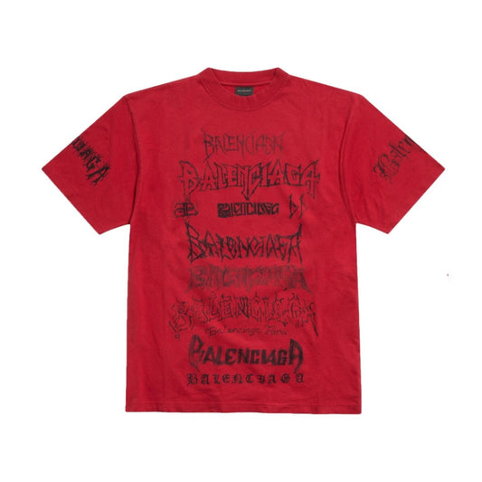 Balenciaga Metal Oversized Tee Red