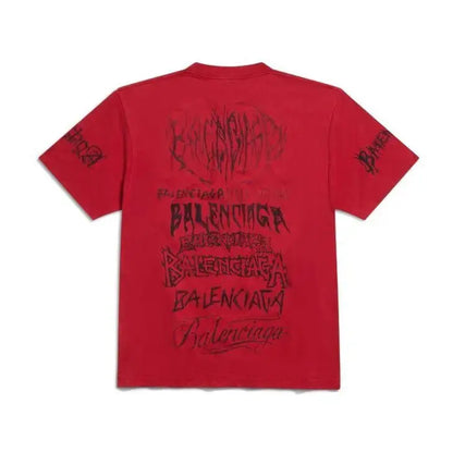 Balenciaga Metal Oversized Tee Red