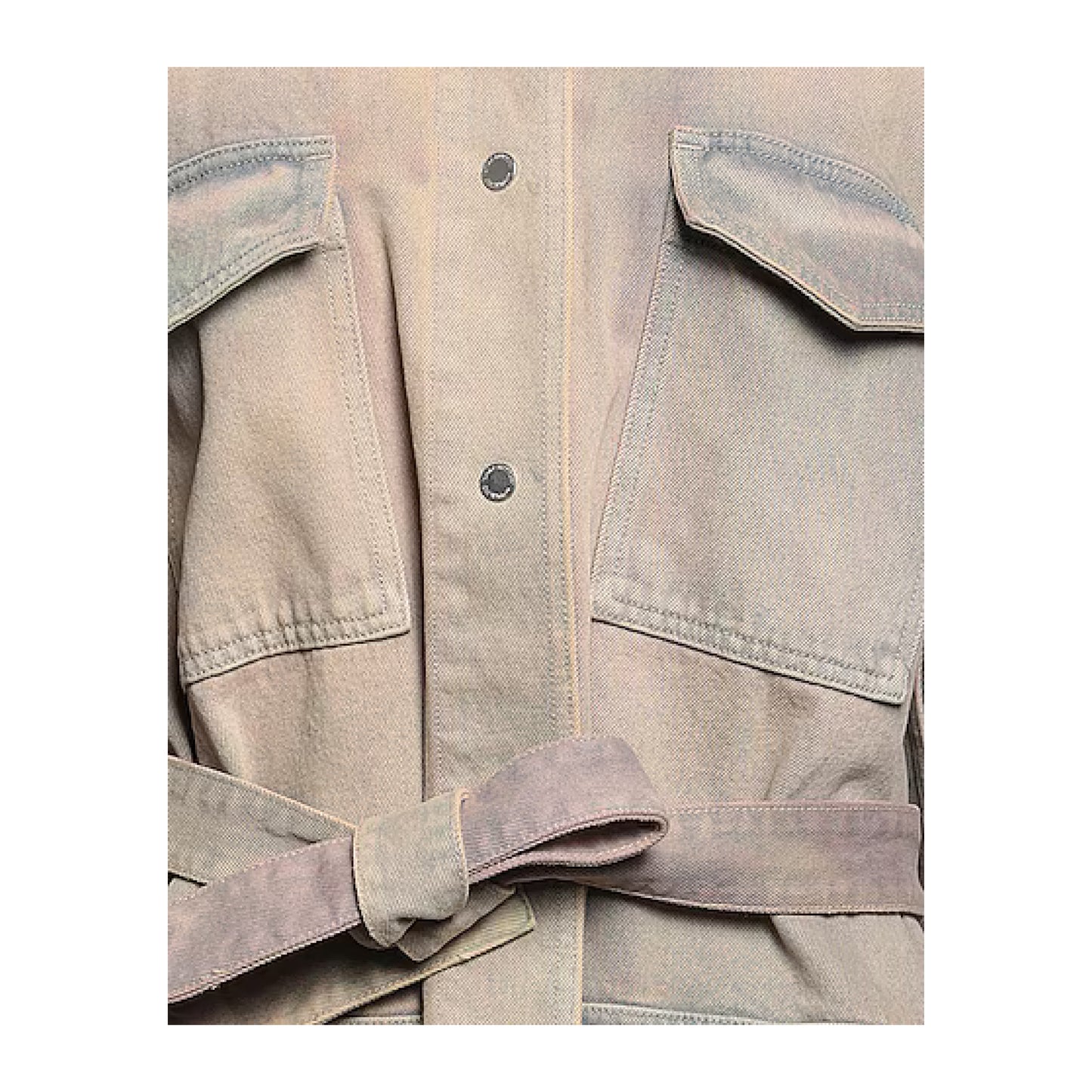 Off-White Dyed Denim Cargo Field Jacket