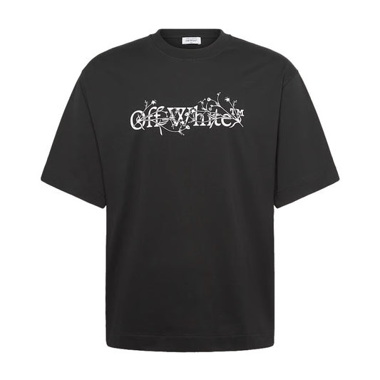 Off-White Bookish Skate S/S Flower Tee Black