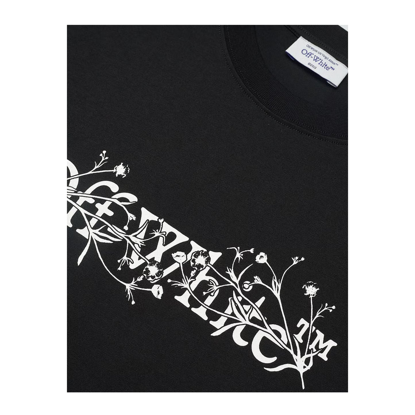Off-White Bookish Skate S/S Flower Tee Black