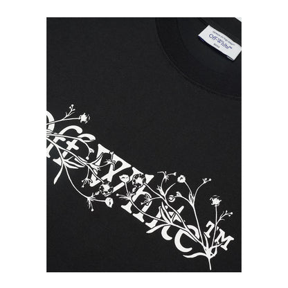 Off-White Bookish Skate S/S Flower Tee Black