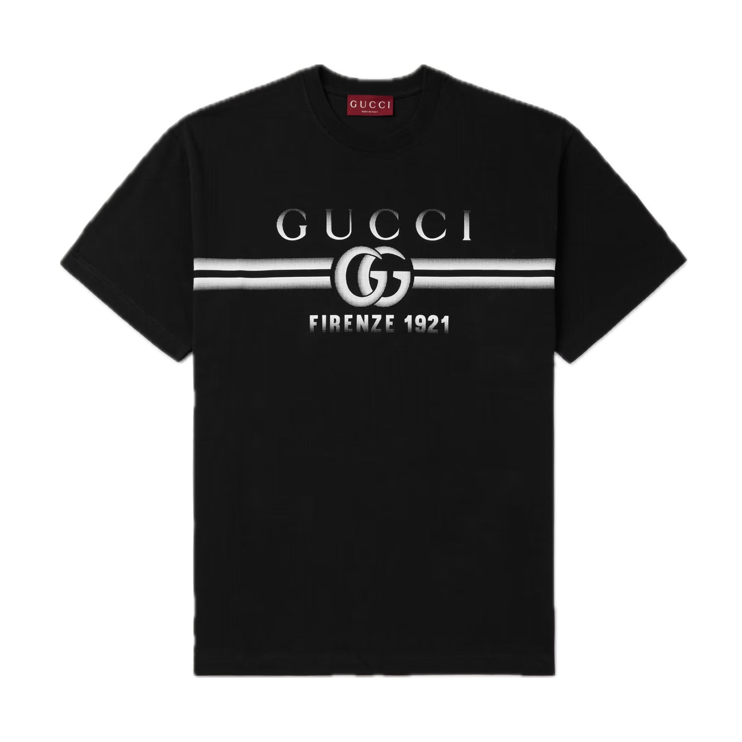 Gucci Cotton Jersey Gucci Print Tee Black