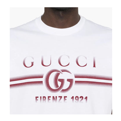 Gucci Cotton Jersey Gucci Print Tee White