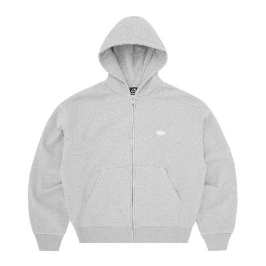 Corteiz Mini Island Zip Hoodie Light Heather Grey