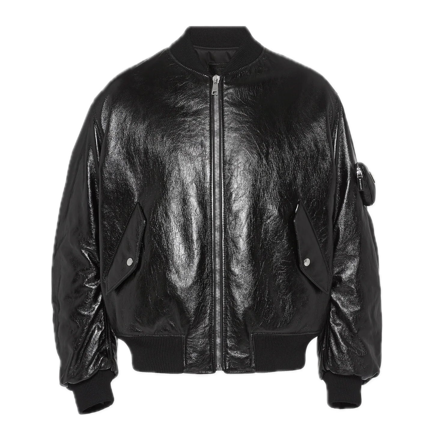 Prada Nappa Leather Bomber Jacket