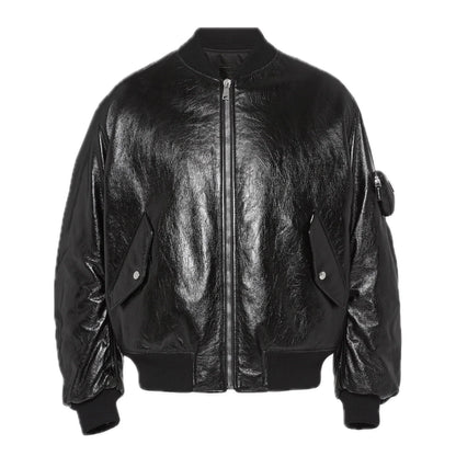 Prada Nappa Leather Bomber Jacket