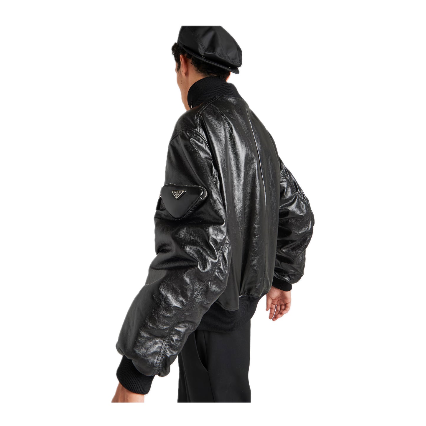 Prada Nappa Leather Bomber Jacket