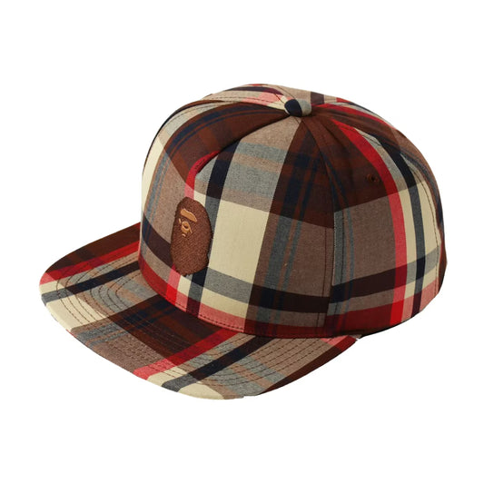 Bape Check Snap Back Cap
