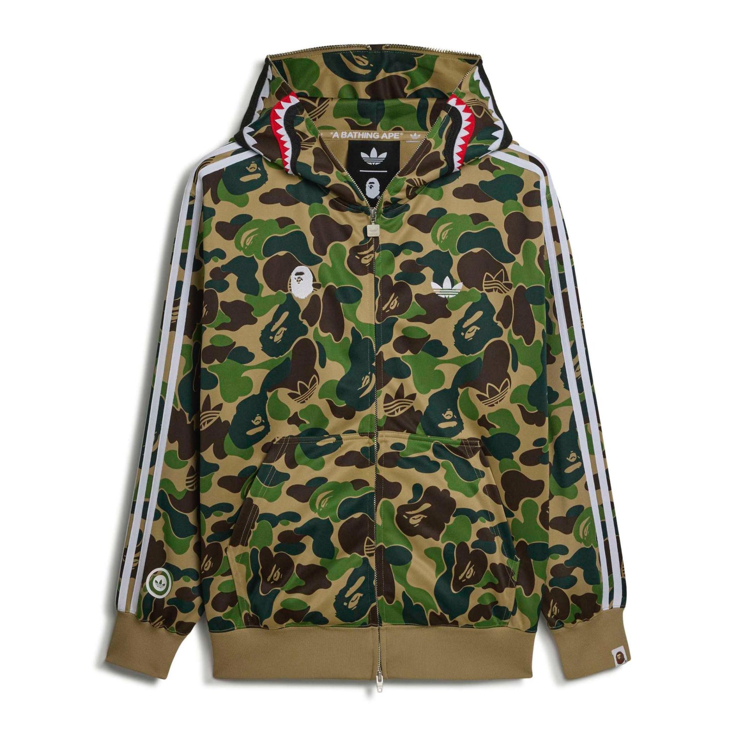 BAPE X Adidas Relaxed Fit Track Camo Shark Full Zip Hoodie