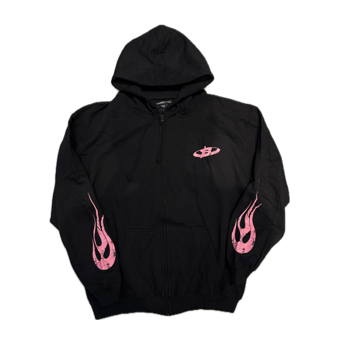 Nina Janova Love Zip Hoodie Black/Pink