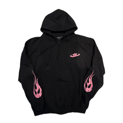 Nina Janova Love Zip Hoodie Black/Pink
