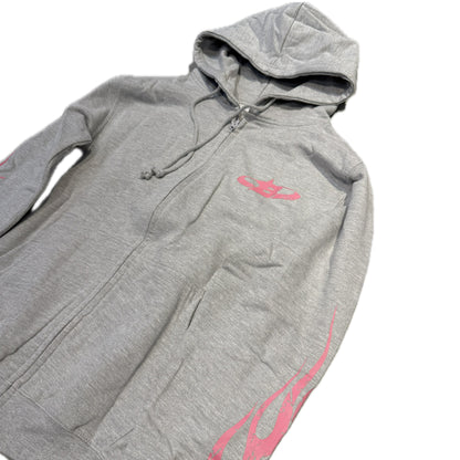 Nina Janova Love Zip Hoodie Grey/Pink