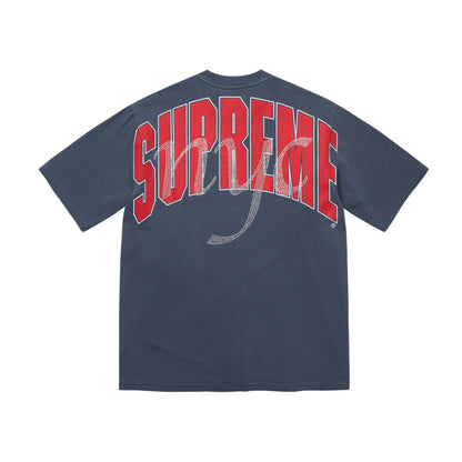 Supreme Box Logo Rundhalsausschnitt (FW18) Marineblau