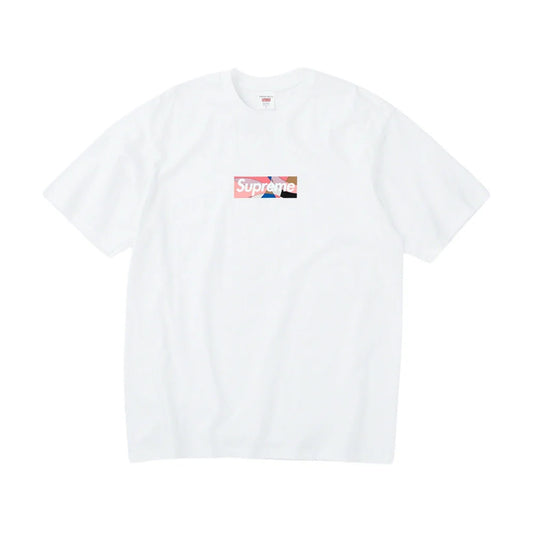 Supreme Emilio Pucci Box Logo Tee Heather White/Pink