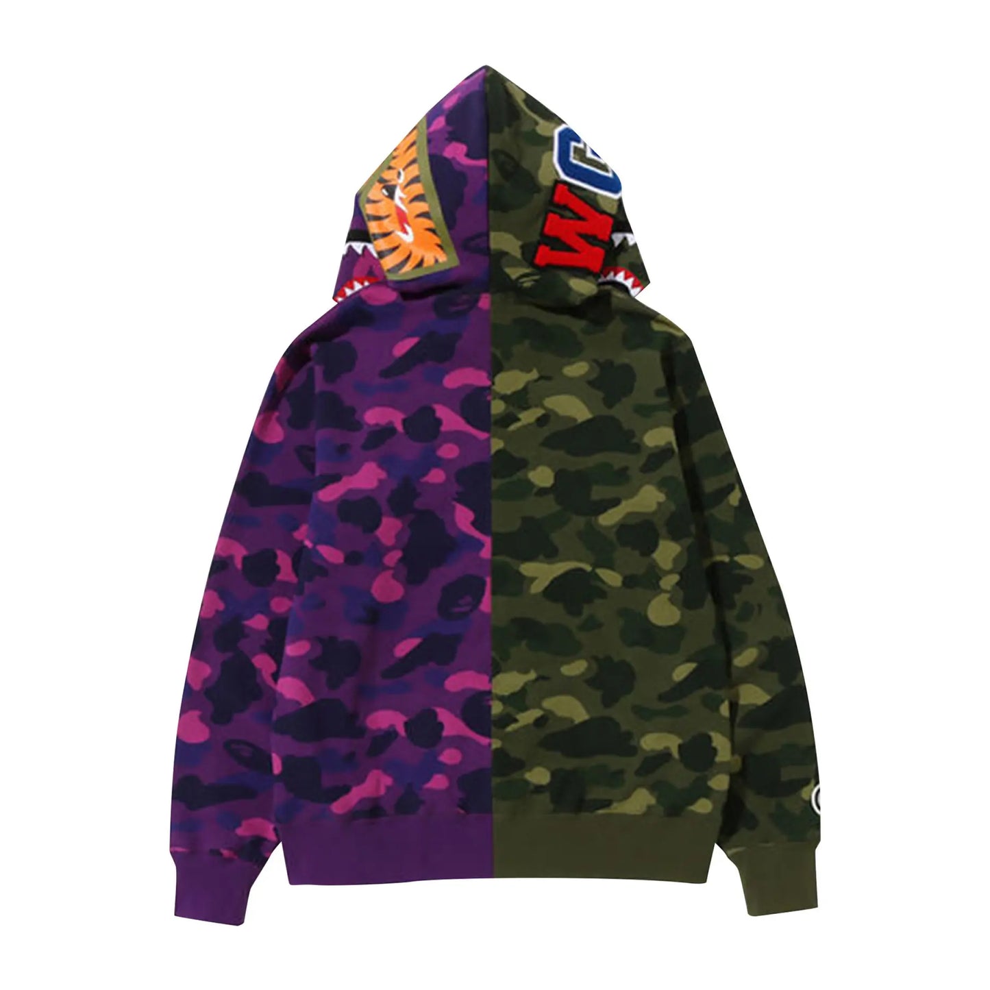 BAPE Color Camo Shark Full Zip Hoodie (FW22) Green Purple