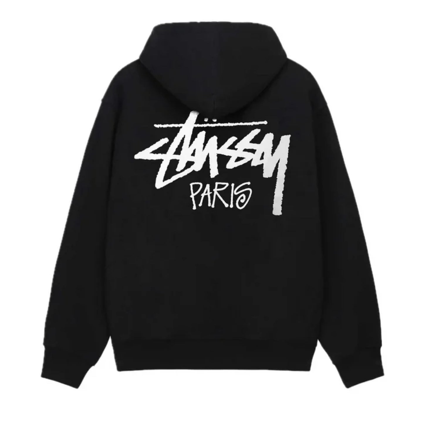 Stussy Paris Zip Up Hoodie Black