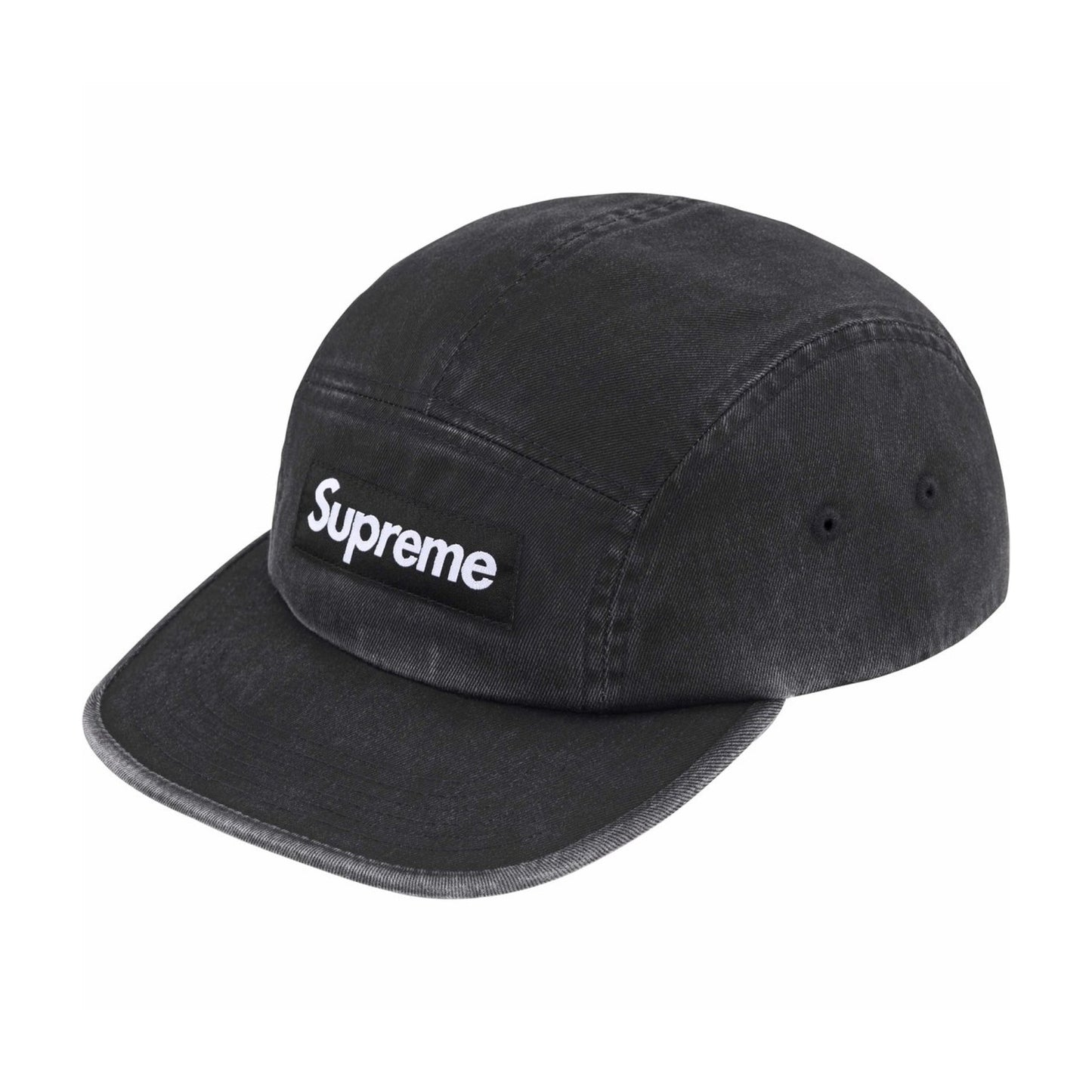 Supreme Washed Chino Twill Camp Cap Black