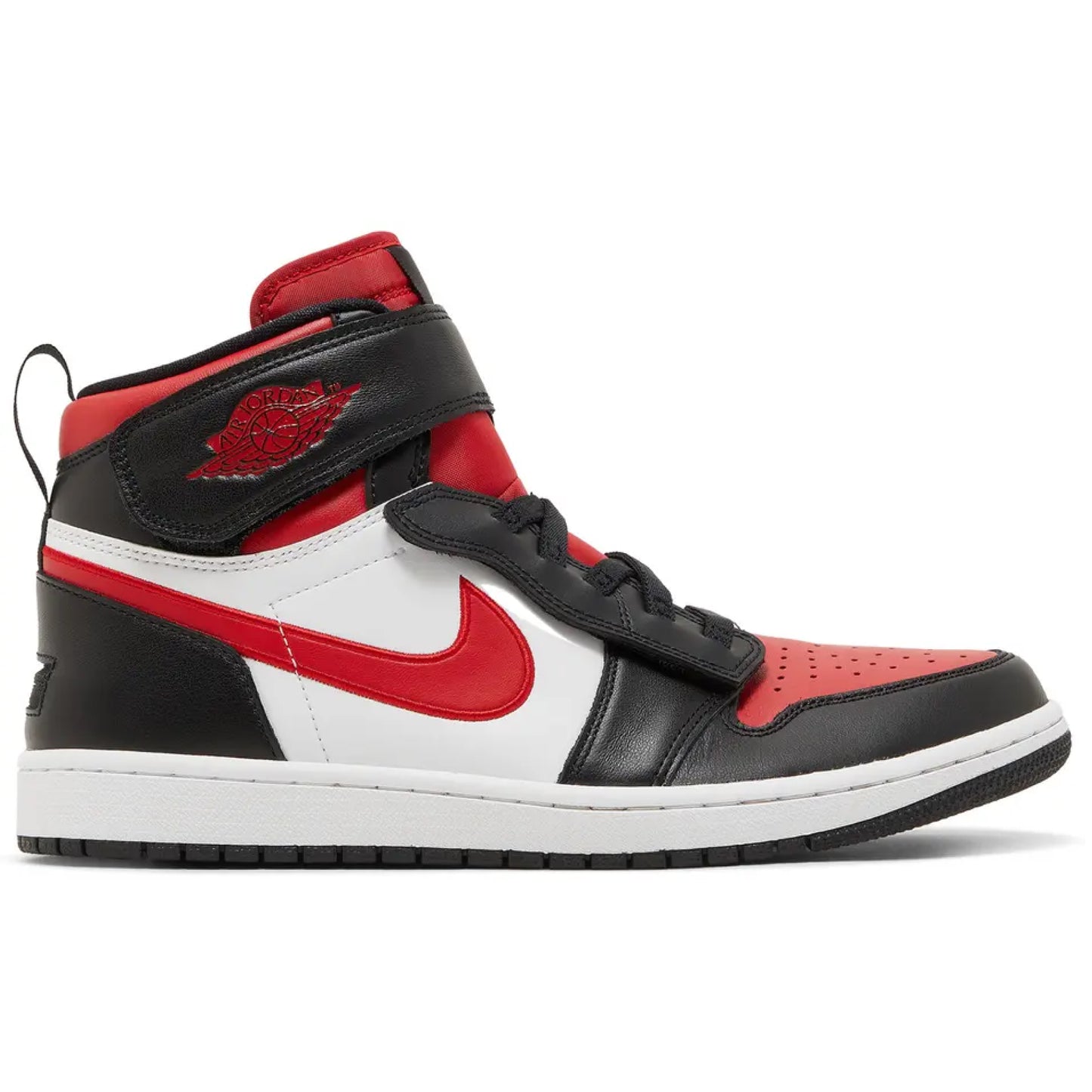 Jordan 1 High FlyEase Black White Fire Red