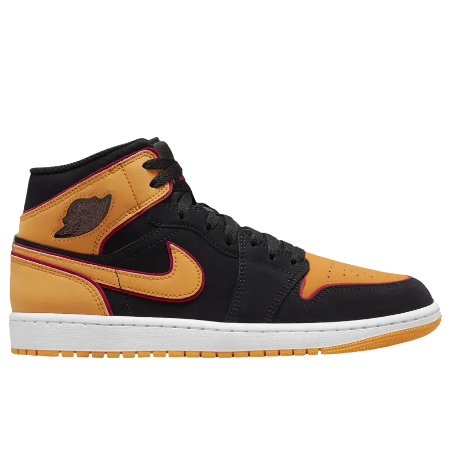 Jordan 1 Mid Fat Tongue Black Orange