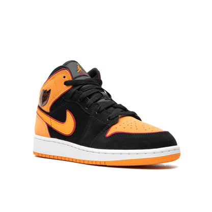 Jordan 1 Mid Fat Tongue Black Orange