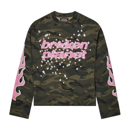Broken Planet Star Camo Waffle Long Sleeve